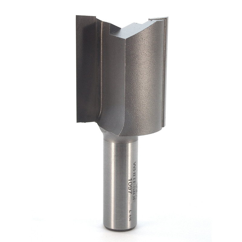 Double Flute Straight Cut Router Bit - 1/2" SH - Diameter:1-1/4" - Cutting Length:1-1/2" - Overall Length:3"
